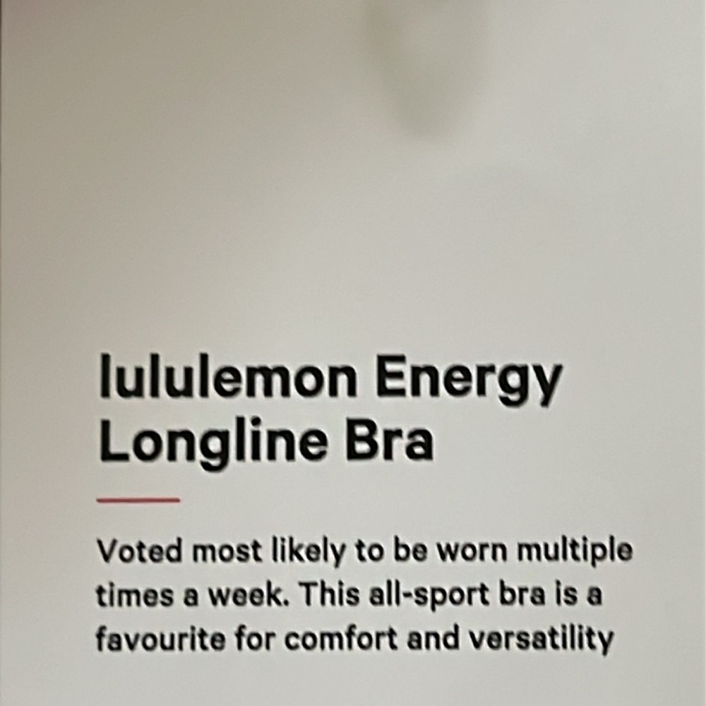 LULULEMON ENERGY LONGLINE BRA ORANGE RED COLOR SIZE 10 COLOR CODE “PPNC” NWT - Picture 6 of 8